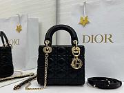 D1or Lady Bag black gold 17cm - 3