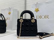 D1or Lady Bag black gold 17cm - 2
