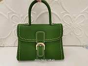 Delvaux Brillant Togo Bag In Green 28x13.5x22.5cm - 1