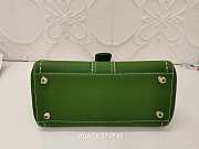 Delvaux Brillant Togo Bag In Green 28x13.5x22.5cm - 3