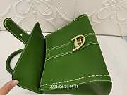 Delvaux Brillant Togo Bag In Green 28x13.5x22.5cm - 2